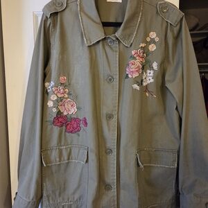Floral Embroidered Women's Jacket
